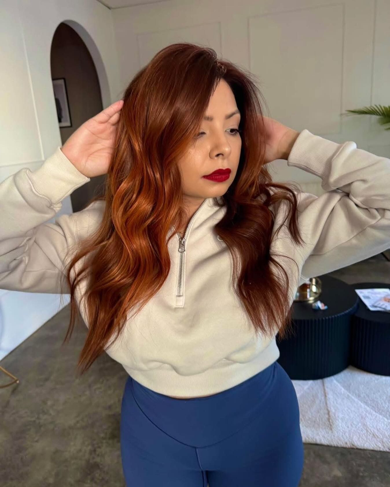 High-shine copper waves