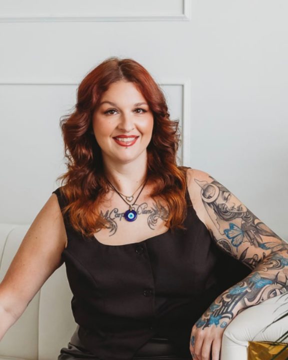 Tabitha Gaither, lash artist and founder of Blue Lotus Beauty at ADM Hair Studio